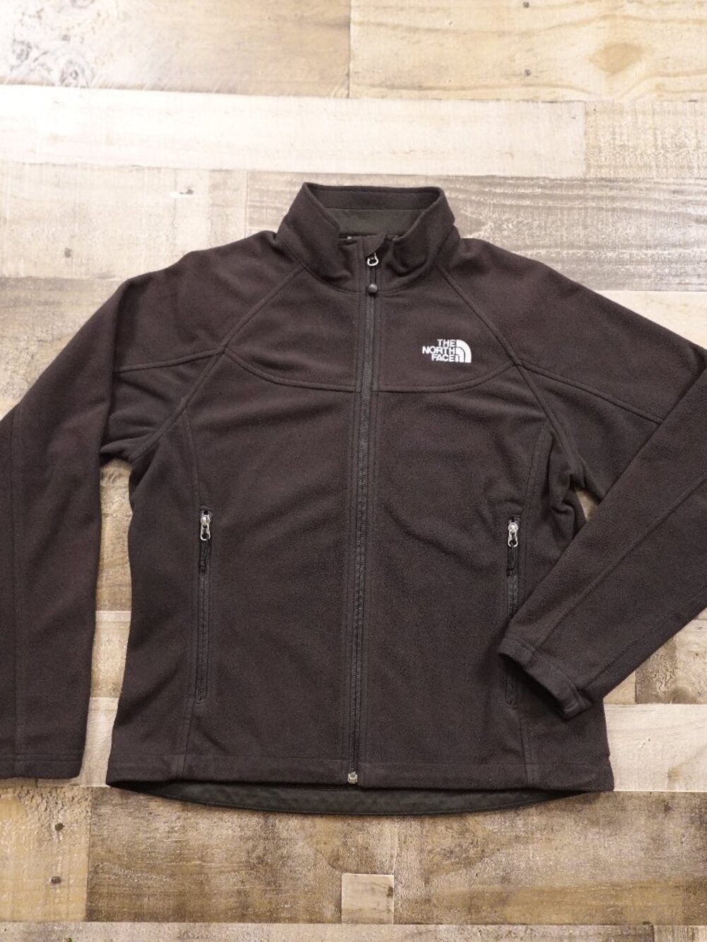 The North Face WindWall Fleece Jacket Women's Large Black Full Zip Outdoor